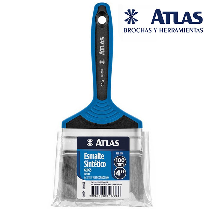 BROCHA ATLAS MANGO AZUL COMFORT DOBLE(6) CERDA NEGRA 3"