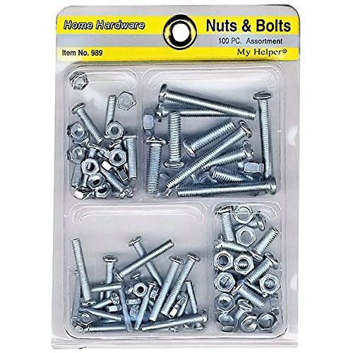 KIT DE TUERCAS Y TORNILLOS SURTIDOS (100 PIEZAS)