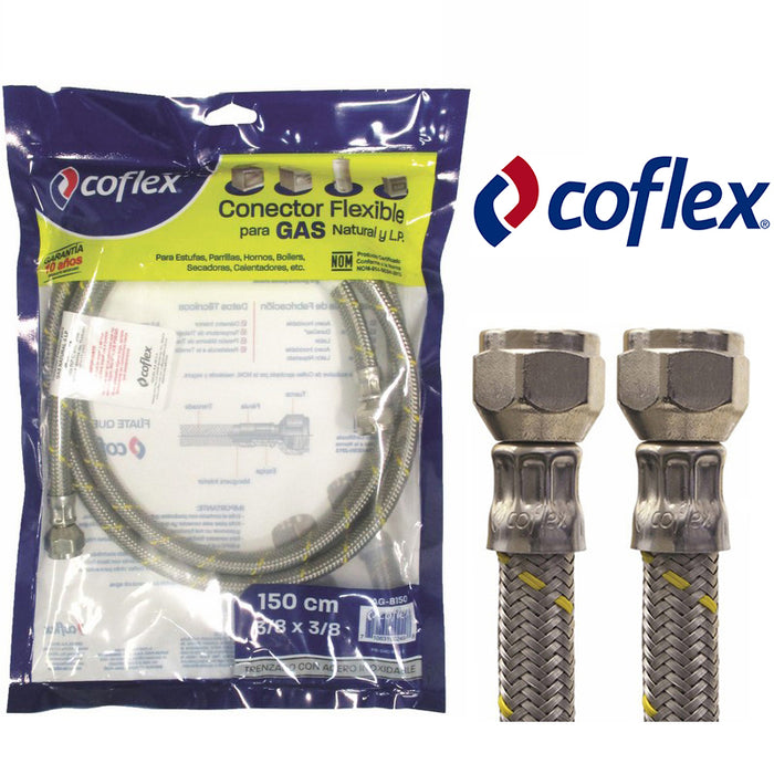 TUBO ABASTO "COFLEX" (6) GAS 1.5MTS 3/8"FLAREX3/8" FLARE