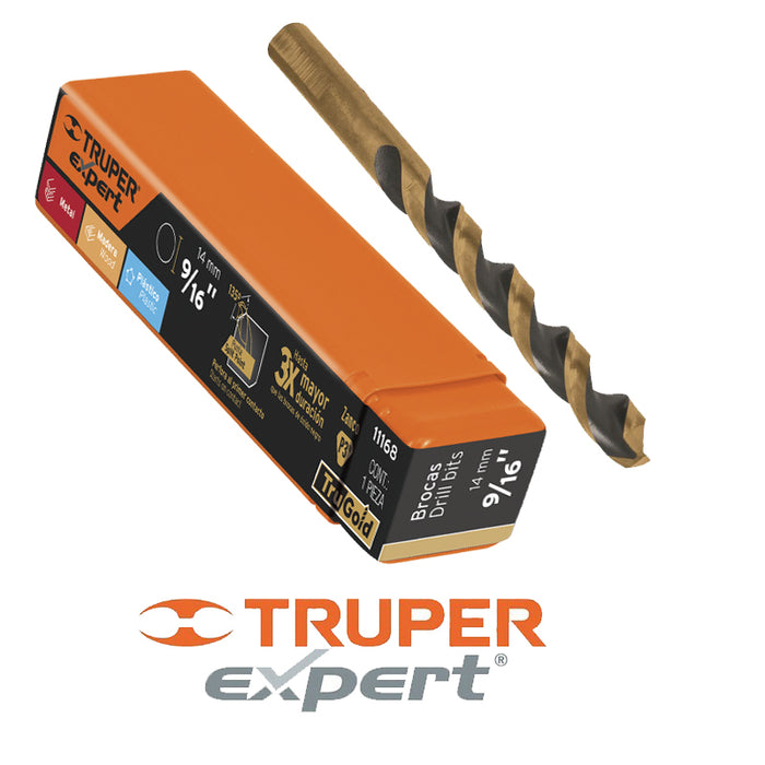 BROCA ACERO/COBALTO PROFESIONAL(11) 1/4" TRUPER