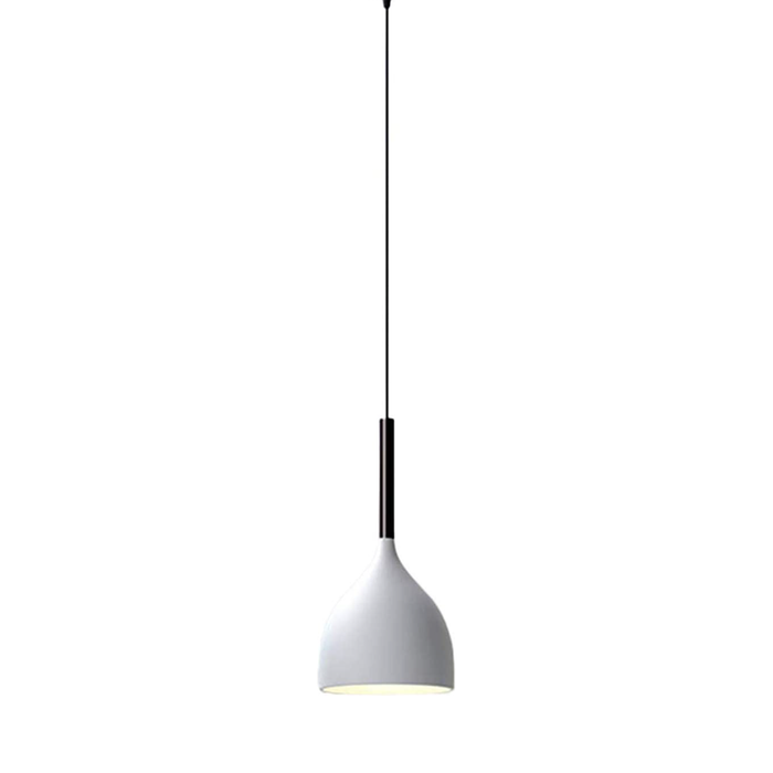 LAMPARA COLGANTE BLANCA+NEGRO E27*40W 170*320MM