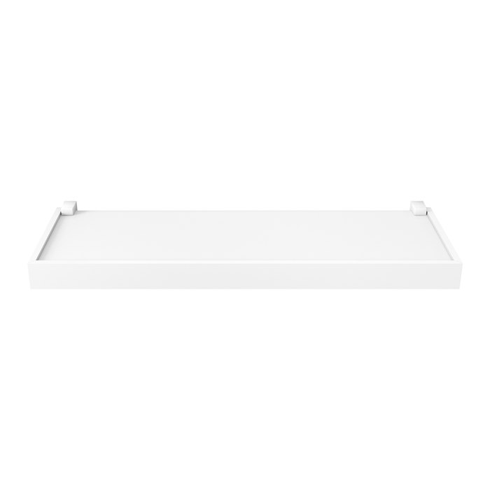 REPISA RECTA DUETTO 1,5X20X60CM BLANCO CON SOPORTE Y BORDA BLANCO