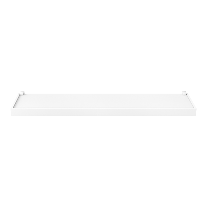 REPISA RECTA DUETTO 1,5X20X100CM BLANCO CON SOPORTE Y BORDA BLANCO