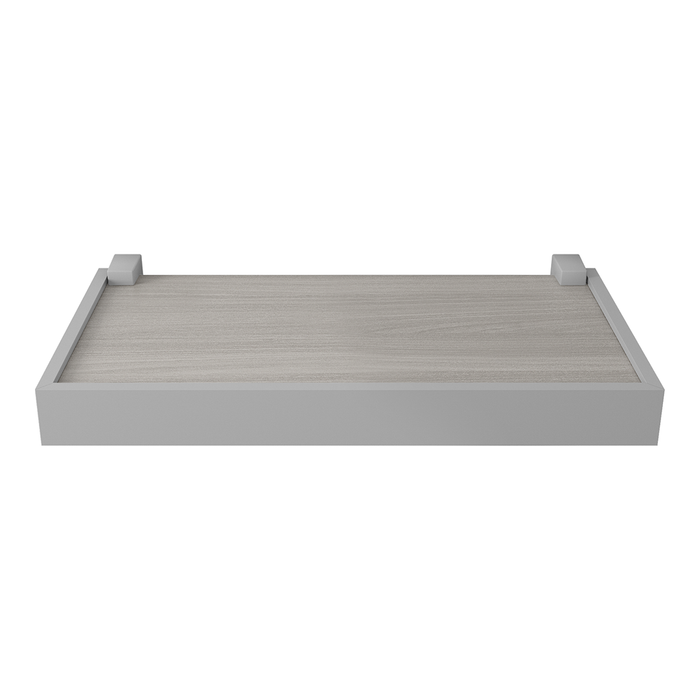 REPISA RECTA DUETTO 1,5X20X40CM CEMENTO CON SOPORTE Y BORDA GRIS