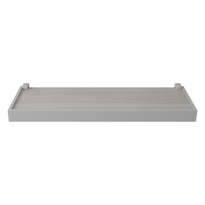 REPISA RECTA DUETTO 1,5X20X60CM CEMENTO CON SOPORTE Y BORDA GRIS