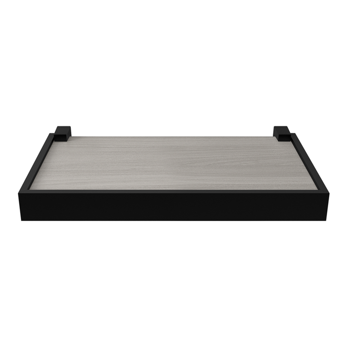 REPISA RECTA DUETTO 1,5X20X40CM CEMENTO CON SOPORTE Y BORDA NEGRO