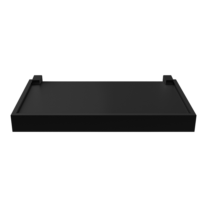 REPISA RECTA DUETTO 1,5X20X40CM NEGRO CON SOPORTE Y BORDA NEGRO