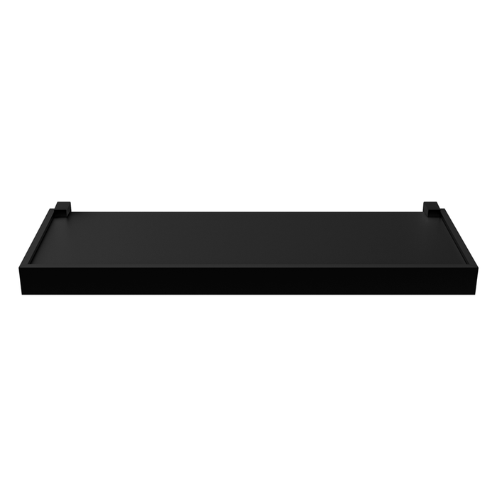 REPISA RECTA DUETTO 1,5X20X60CM NEGRO CON SOPORTE Y BORDA NEGRO