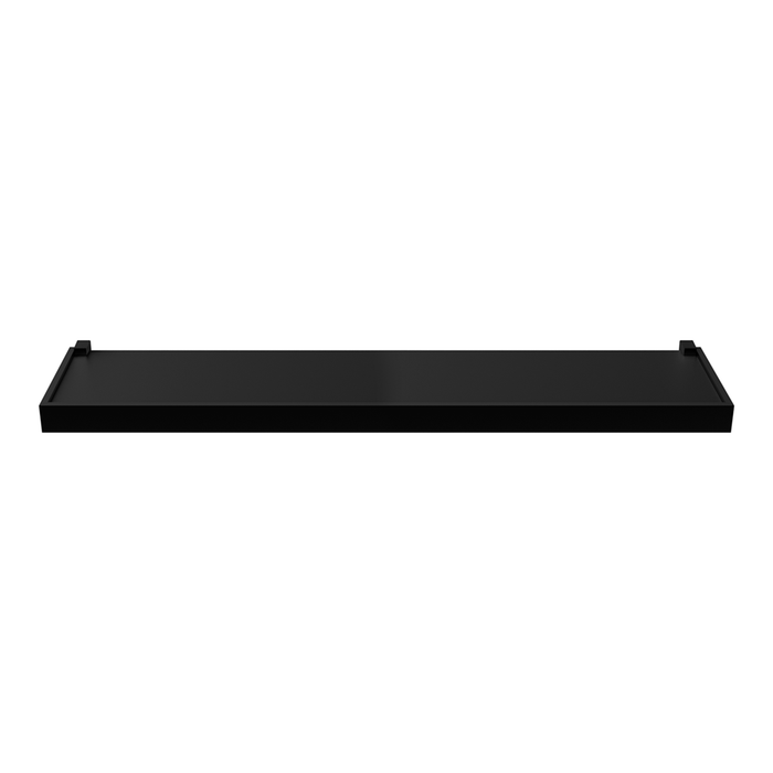 REPISA RECTA DUETTO 1,5X20X100CM NEGRO CON SOPORTE Y BORDA NEGRO