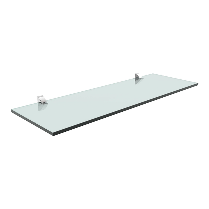 REPISA RECTA DE VIDRIO VETRO 0,8X20X60CM CON SOPORTE CROMADO