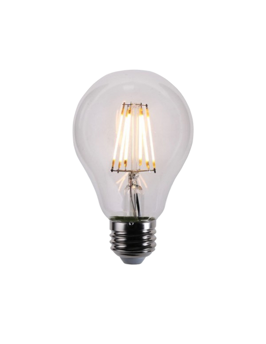 BOMBILLO DE FILAMENTO LED E27, 8W A21, 1000LM, 100-240V, BLANCO CALIDO VIDRIO CLARO