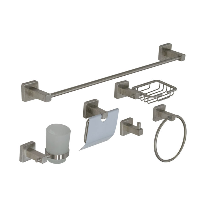 SET DE ACCESORIOS P/BAÑO ACERO INOXIDABLE