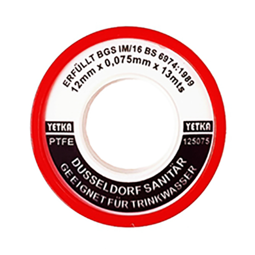 TEFLON CINTA BLANCA 1/2X13MTS ROJO GERMANY