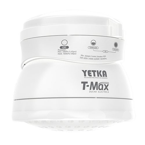 DUCHA ELECTRICA REGULABLE T-MAX 110V BLANCO