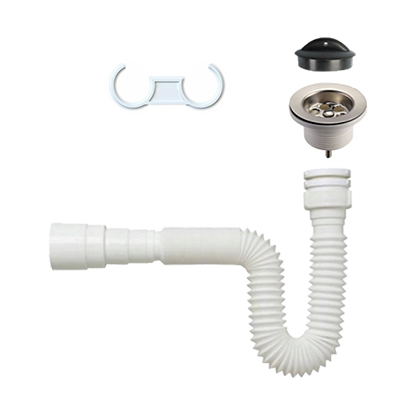 TRAMPA P/FREGADOR C/DESAG. INOX. 1.1/4