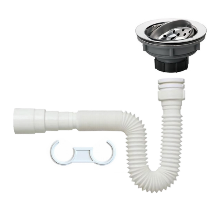 TRAMPA P/FREGADOR C/DESAG. INOX. 1.1/2