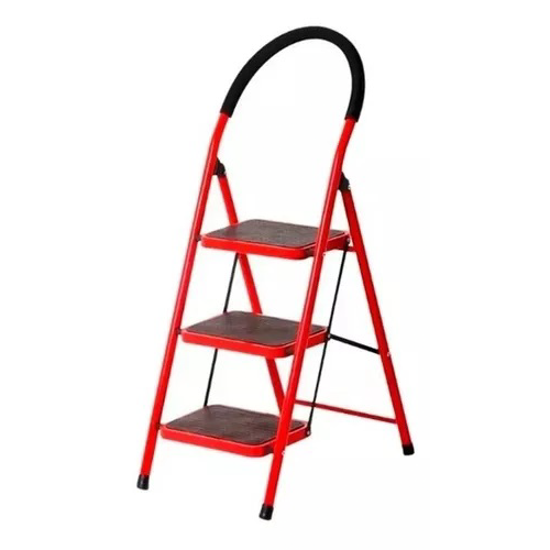 ESCALERA TABURETE D/ALUMINIO ROJA 4 ESCALONES