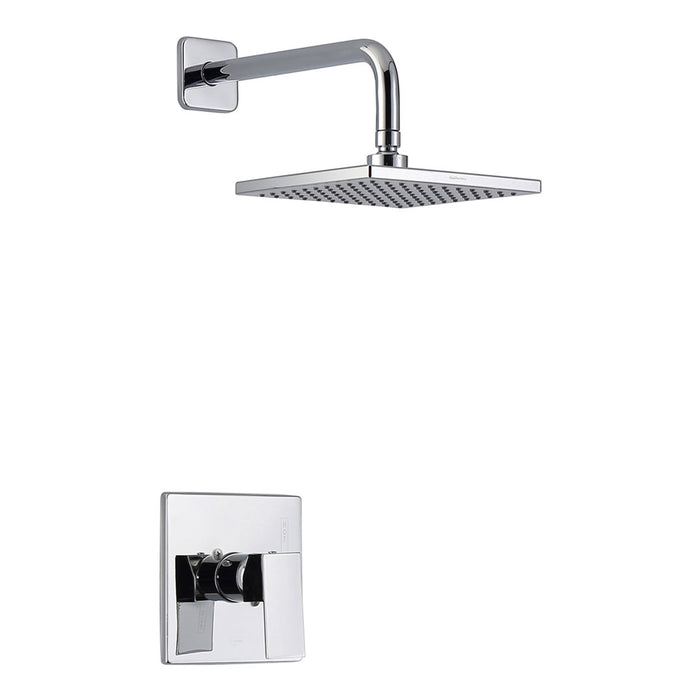 DUCHA CON BRAZO Y MEZCLADOR EMPOTRADO CHROME