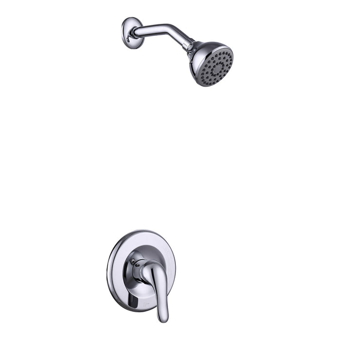 DUCHA CON BRAZO Y MEZCLADOR EMPOTRADO CHROME