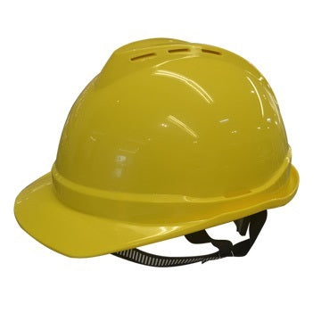 CASCO DE SEGURIDAD AMARILLO CON VENTILACION