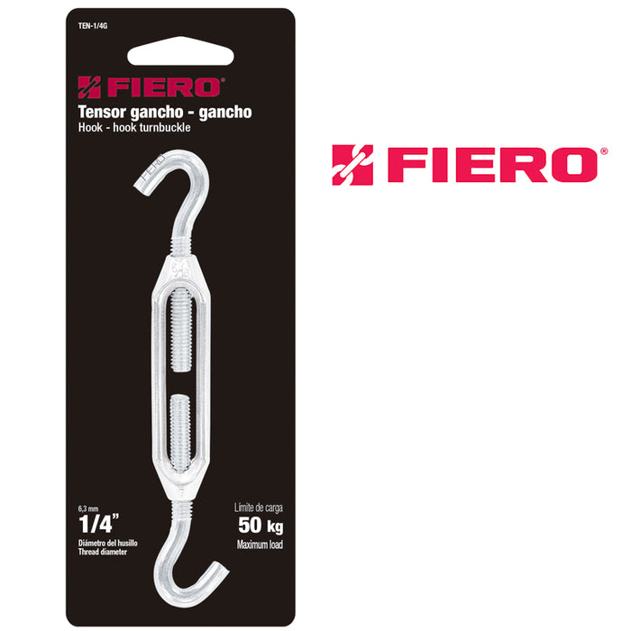 TENSOR "FIERO" ZINC GANCHO-GANCHO(4) 3/8"