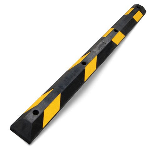 TOPE DE GOMA PARA ESTACIONAMIENTO NEGRO/AMARILLO 165X10CM RC-WL-08