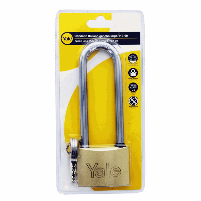 CANDADO "YALE" (2) 40 MM ARCO LARGO