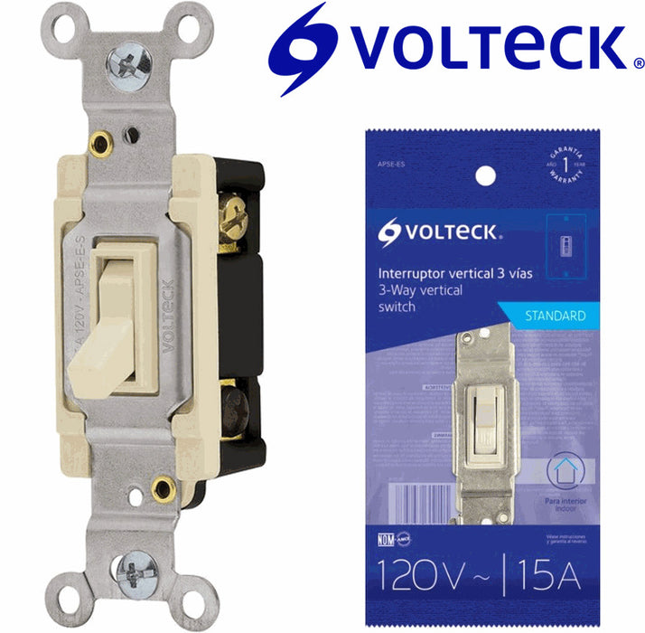 INTERRUPTOR SENCILLO (5) THREE WAY VOLTECK 120V 15A