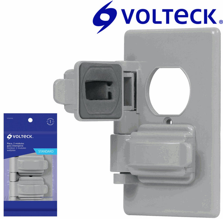 TAPA INTEMPERIE (2) VOLTECK PLASTICA DOBLE