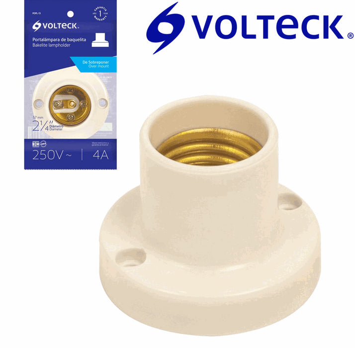 ROSETA BAQUELITA "VOLTECK" CREMA 2 1/4"