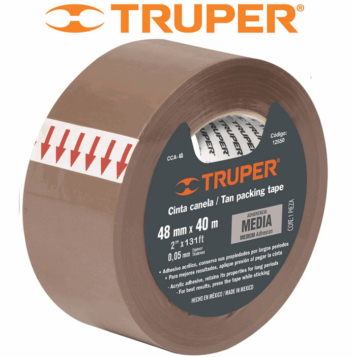 CINTA EMPAQUE 40METROSX0.04MM "TRUPER" CANELA