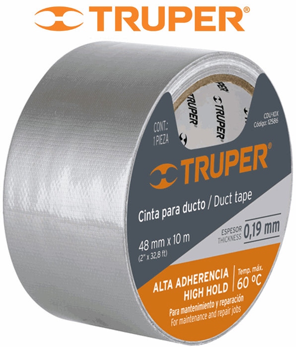 CINTA PARA DUCTO "TRUPER" 0.19MM X 30 METROS