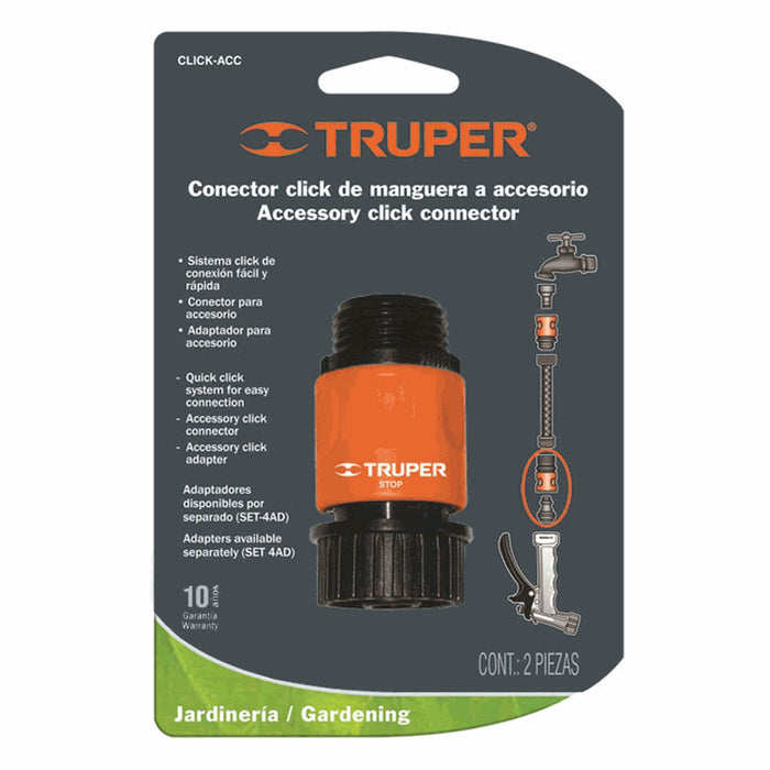 CONECTOR RAPIDO "TRUPER" MANGUERA A ACCESORIOS
