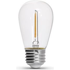 BOMBILLO DE FILAMENTO LED E27, 1W, S14, 50LM, 110-130V, BLANCO CALIDO, CON CUBIERTA DE PC