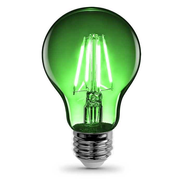 BOMBILLO DE FILAMENTO LED E27, 4W A19, 100-240V, VERDE