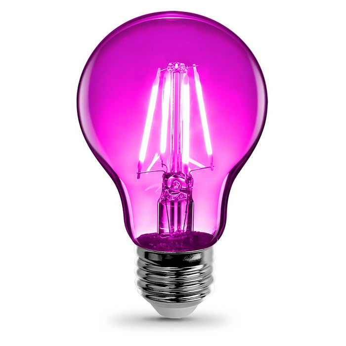 BOMBILLO DE FILAMENTO LED E27, 4W A19, 100-240V, ROSADO