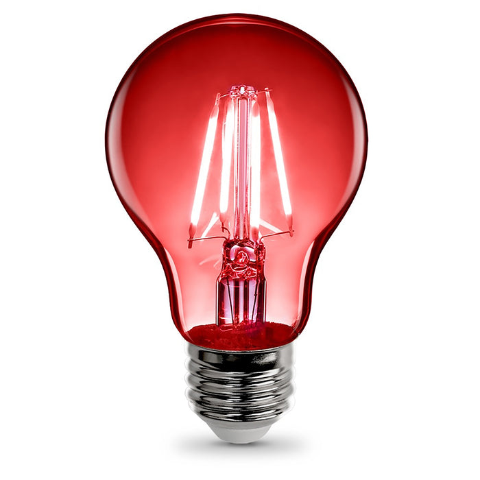 BOMBILLO DE FILAMENTO LED E27, 4W A19, 100-240V, ROJO