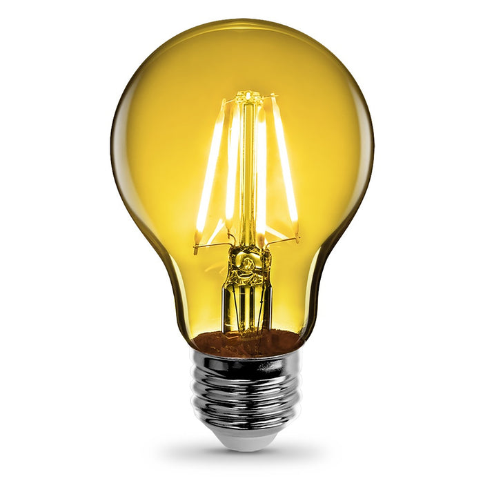 BOMBILLO DE FILAMENTO LED E27, 4W A19, 100-240V, AMARILLO