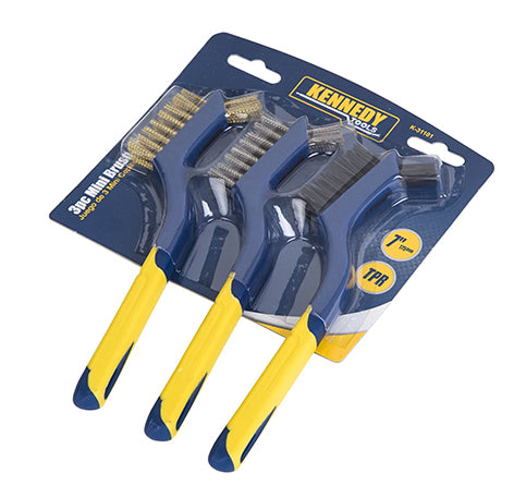 JGO DE 3 MINI CEPILLOS 175mm/7"