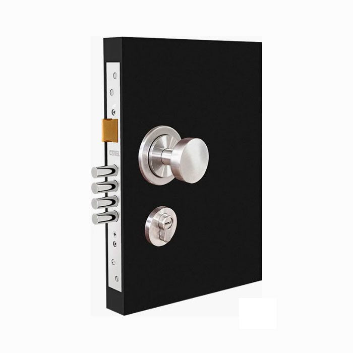 CERRADURA PACK EMBUTIR REDONDO ( PUERTA PRINCIPAL) CHROME