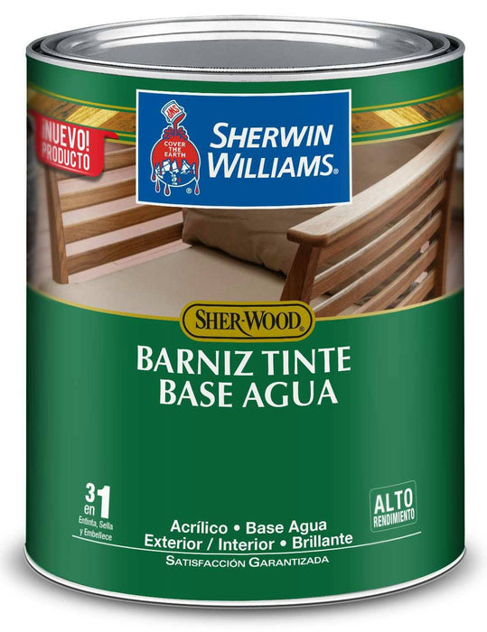 BARNIZ BASE AGUA PARA MADERA 3 EN 1 WENGUE