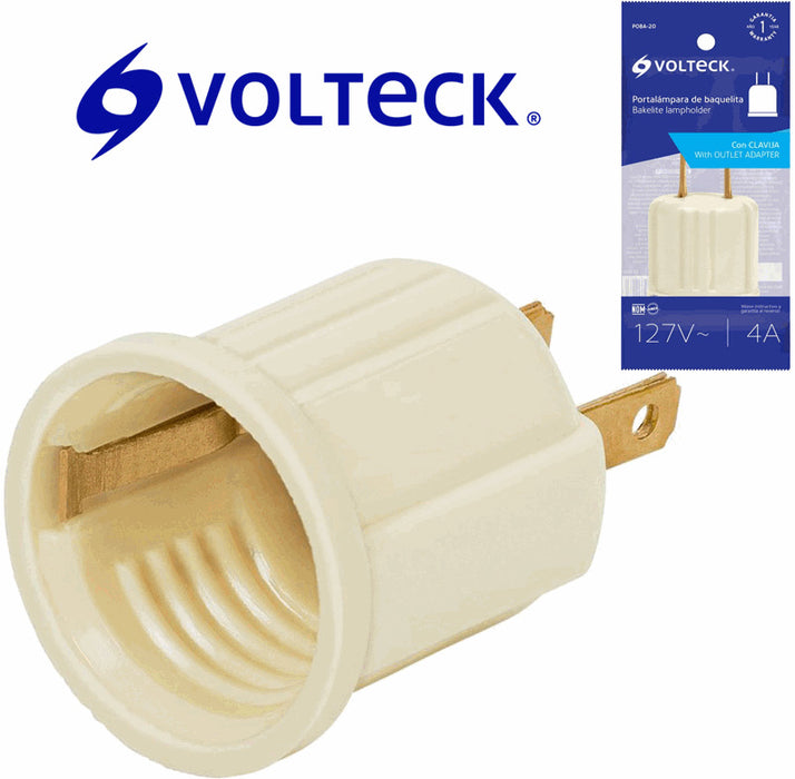 SOCKET PORTALAMPARA (1) VOLTECK CON ENCHUFE